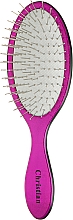 Парфумерія, косметика Масажна щітка для волосся голографічна, CR-4286, рожева - Christian