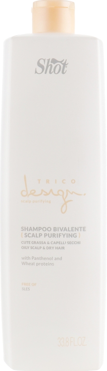 Шампунь подвійної дії для жирної шкіри голови - Shot Trico Design Skin Purifying Bivalente Shampoo — фото N3