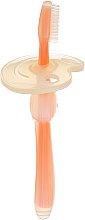 Зубная щетка для детей от 0 до 3 лет, силиконовая, оранжевая - Happy Dent Baby — фото N2