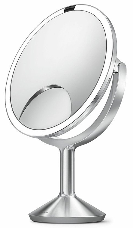 Зеркало сенсорное круглое, 25 см - Simplehuman Sensor Mirror Trio Max Stainless Steel — фото N3