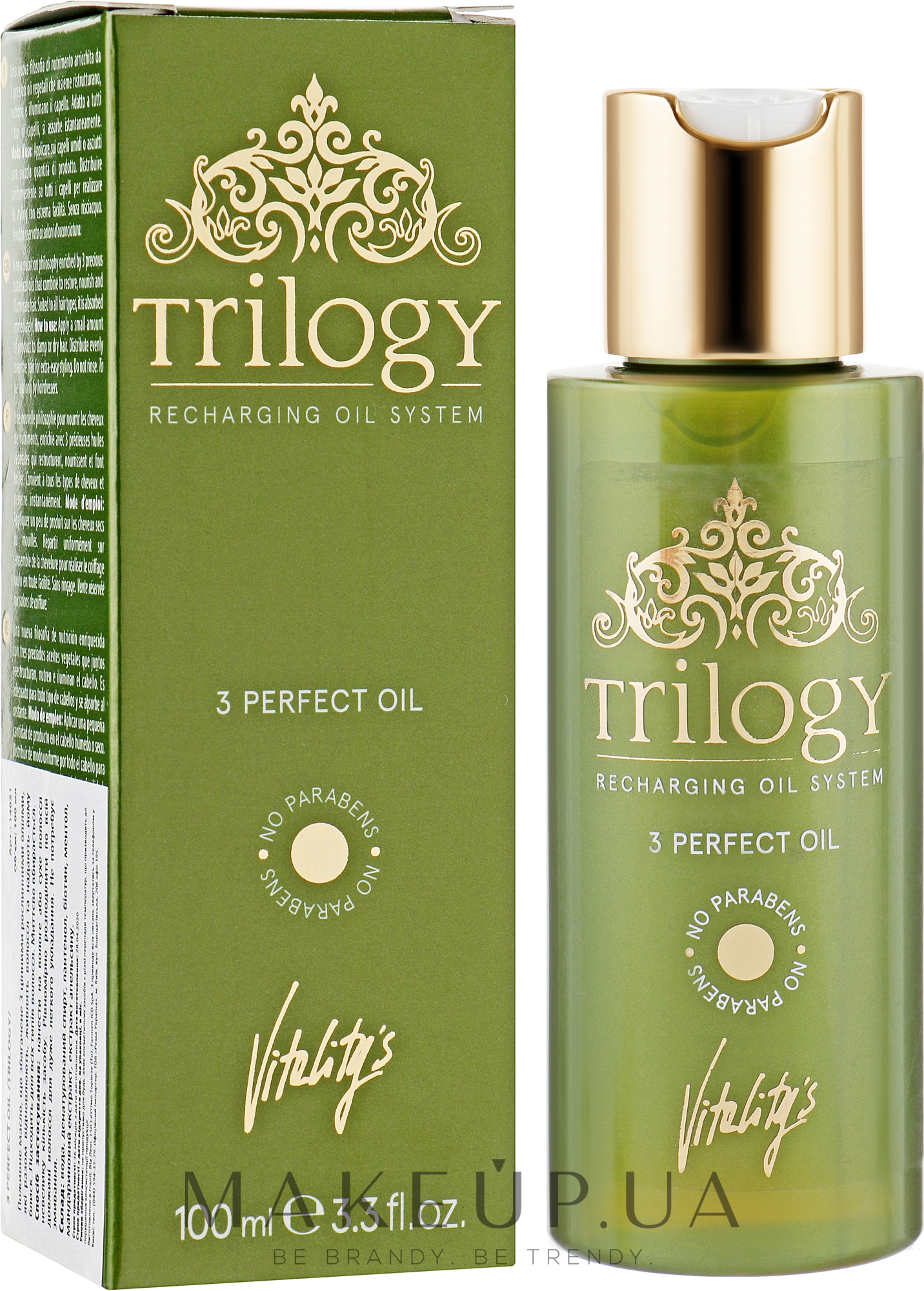 Питательное масло для волос - Vitality's Trilogy 3 Perfect Oil — фото 100ml