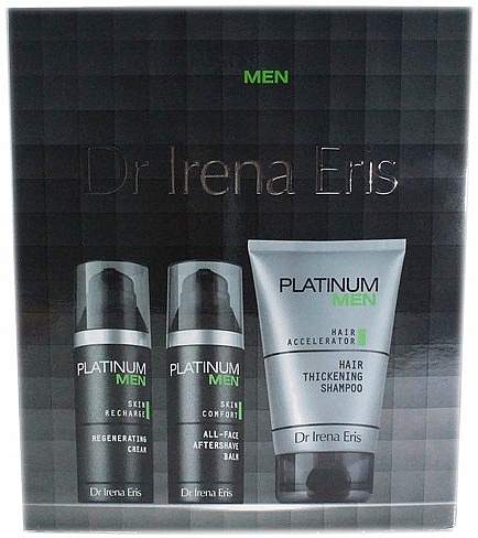 Набор - Dr Irena Eris Platinum Men (shmp/125ml + ash/balm/50 ml + f/cr/50 ml) — фото N1