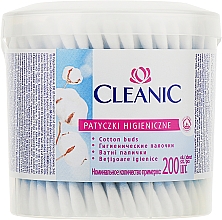 Ватні палички у круглій банці, 200 шт. - Cleanic Face Care Cotton Buds — фото N1