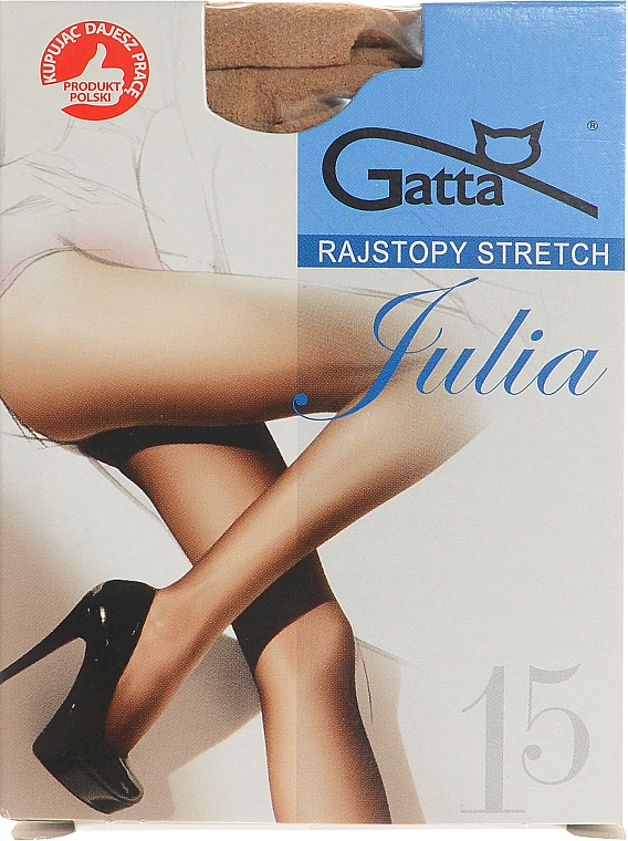 Колготки "Julia Stretch" 15 Den, bronzo - Gatta — фото N1