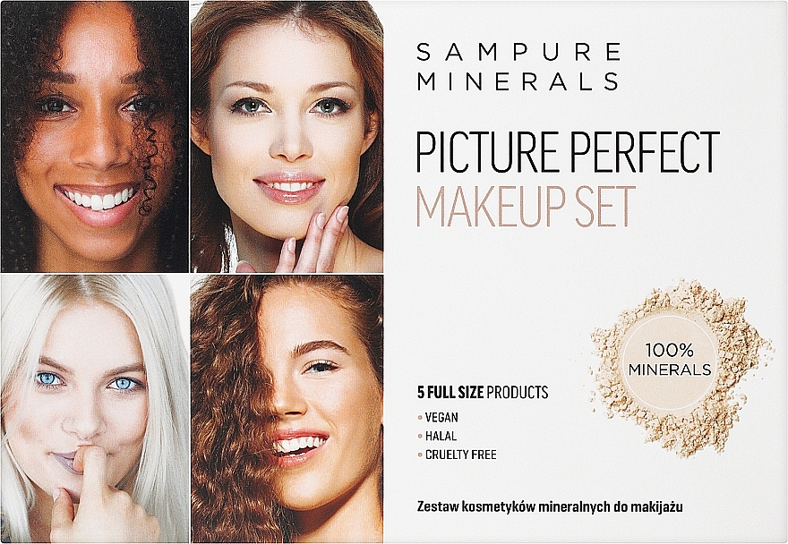 Набір, 5 продуктів - Sampure Minerals Picture Perfect Makeup Set Pale — фото N1