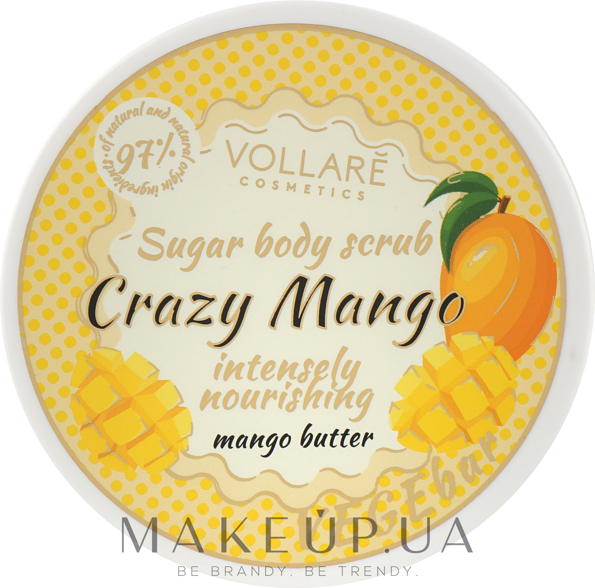 Цукровий пілінг для тіла з олією манго - Vollare Sugar Body Scrub Crazy Mango — фото 200ml