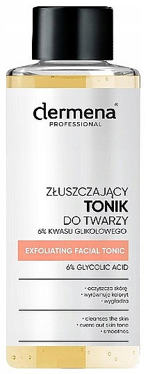 Відлущувальний тонік для обличчя - Dermena Professional Exfoliating Tonic 6% Glicolic Acid — фото N1