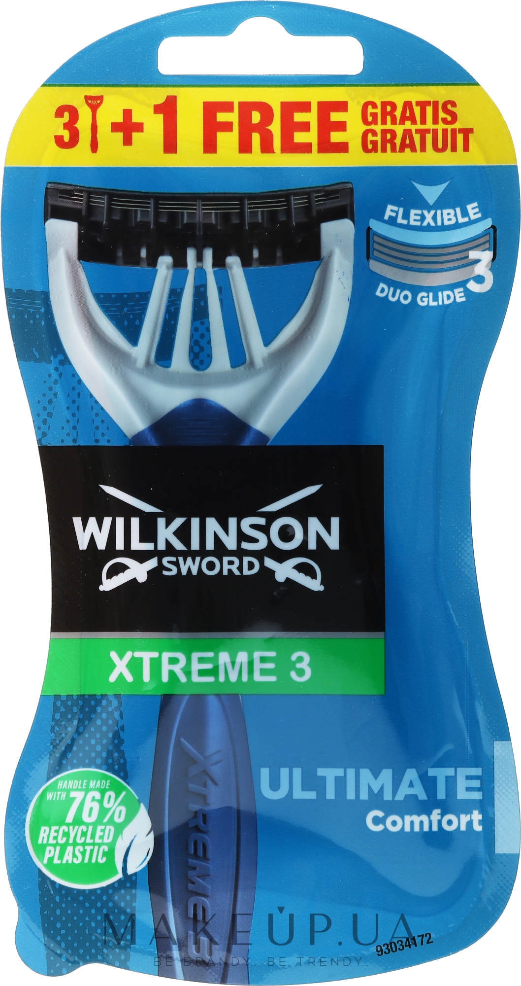 Бритва, 4шт - Wilkinson Sword Xtreme 3 Ultimate Plus — фото 4шт
