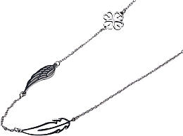 Парфумерія, косметика Кольє, перо, крило і квітка, сріблясте - Lolita Accessories