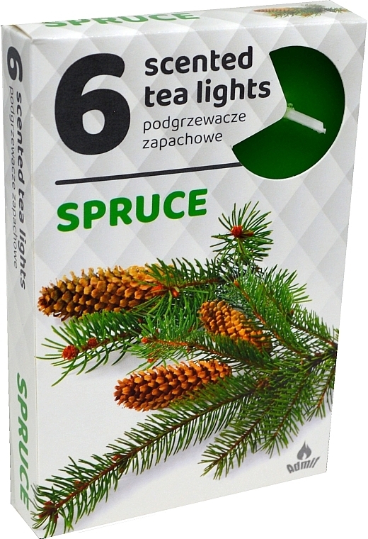 Чайные свечи "Ель", 6 шт. - Admit Scented Tea Light Spruce — фото N1