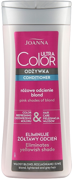 Кондиціонер для освітленого і сивого волосся "Рожевий" - Joanna Ultra Color System