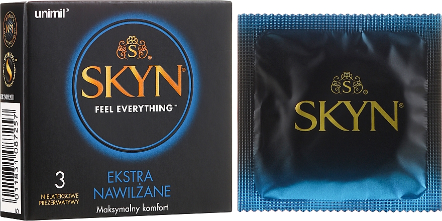 Презервативы, 3 шт. - Unimil Skyn Extra Lubricated Latex Condoms