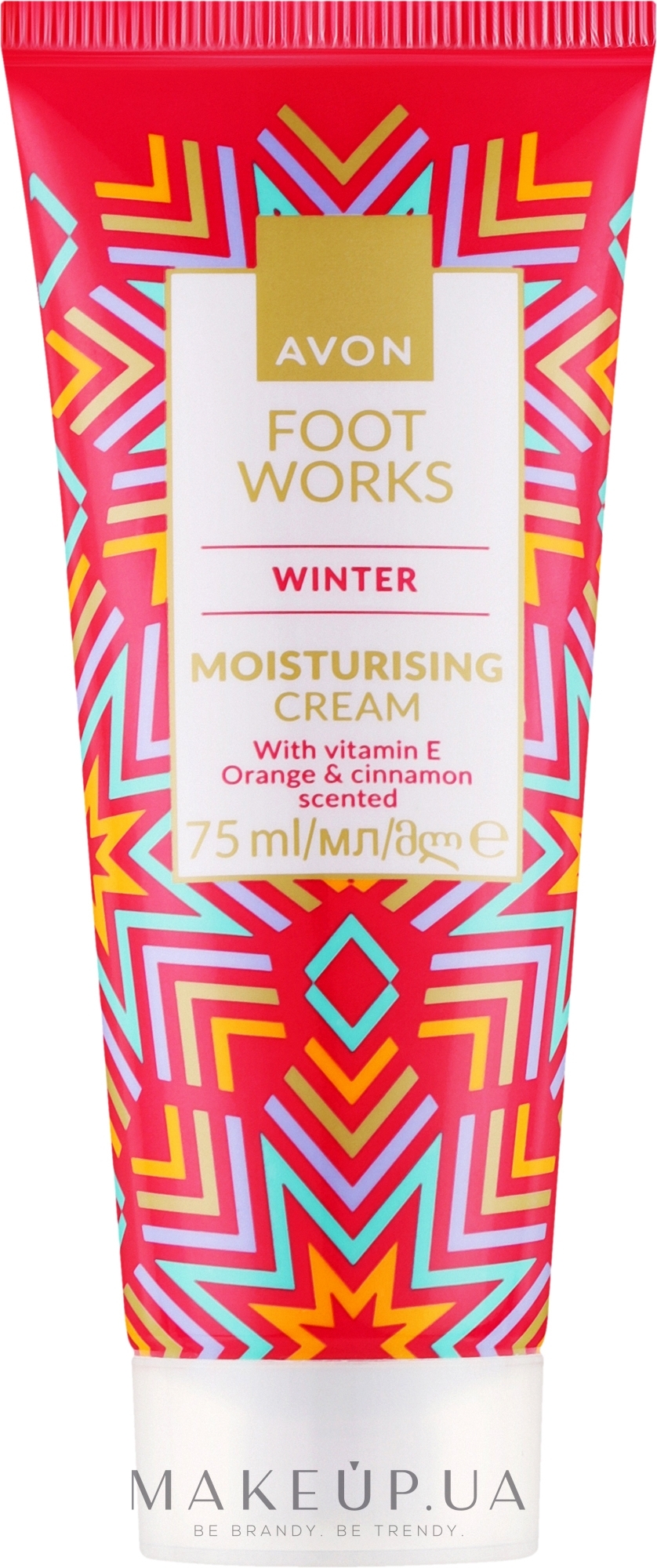 Увлажняющий крем для ног с ароматом апельсина, корицы и витамином Е - Avon Foot Works Winter Moisturising Cream  — фото 75ml