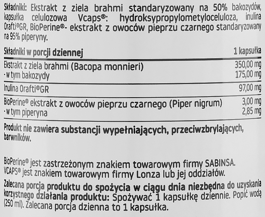 Пищевая добавка "Бакопа монье 50%" - Pharmovit Clean Label Bacopa Monnieri 50% — фото N2