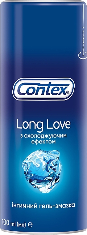 Інтимний гель-змазка з охолоджувальним ефектом (лубрикант), 100 мл - Contex Long Love — фото N1