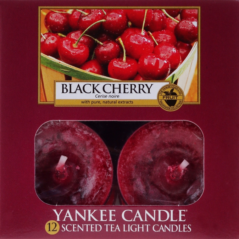 Чайні свічки "Черешня" - Yankee Candle Scented Tea Light Candles Black Cherry — фото N2