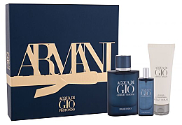 Парфумерія, косметика Giorgio Armani Acqua di Gio Profondo - Набір (edp/75ml + edp/15ml + sh/gel/75ml)