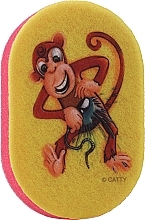 Парфумерія, косметика Губка банна дитяча "Тваринки", мавпочка - LULA