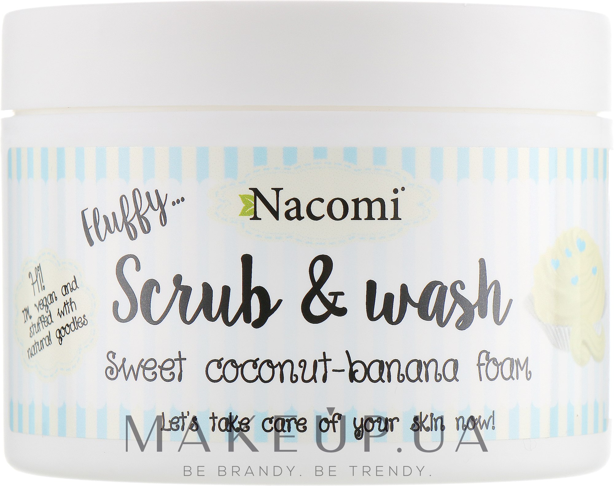 Пилинг-пена для мытья "Кокос-банан" - Nacomi Scrub and Wash Sweet Coconut-Banana Foam — фото 180ml