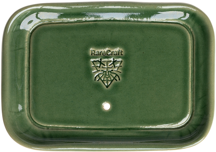 Мыльница керамическая, зеленая - RareCraft Soap Dish Green — фото N1
