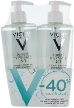 Духи, Парфюмерия, косметика Набор - Vichy Purete Thermale Solution Micellaire Demaquillante 3in1 (demaq/2x400ml)