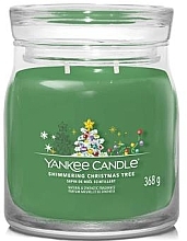 Ароматическая свеча в банке "Shimmering Christmas Tree", 2 фитиля - Yankee Candle Singnature — фото N2