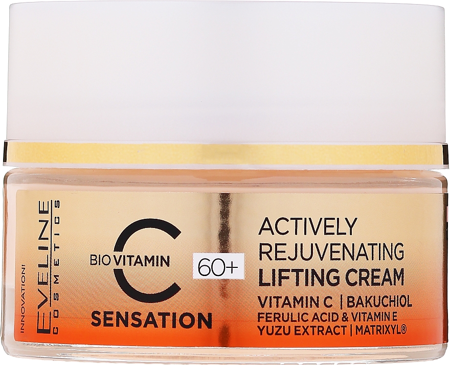 Активно омолаживающий лифтинг-крем 60+ - Eveline Cosmetics C Sensation Actively Rejuvenating Lifting Cream 60+ — фото N2