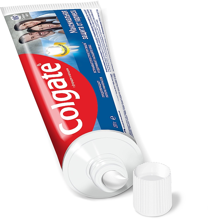Зубная паста "Максимальная защита от кариеса. Свежая мята", с жидким кальцием для всей семьи - Colgate Cavity Protection — фото N5