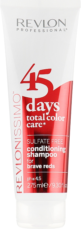 Шампунь-кондиционер ярко-красный - Revlon Professional Revlonissimo 45 Days Brave Reds — фото N1