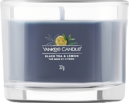 Парфумерія, косметика Ароматична свічка в склянці "Чорний чай і лимон" - Yankee Candle Black Tea & Lemon (міні)