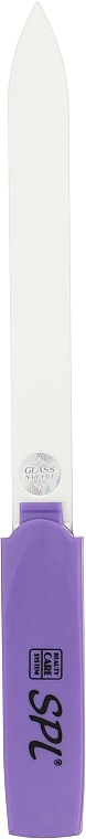 Пилочка хрустальная в пластиковом чехле 98-1352, 135 мм, фиолетовая - SPL — фото N1