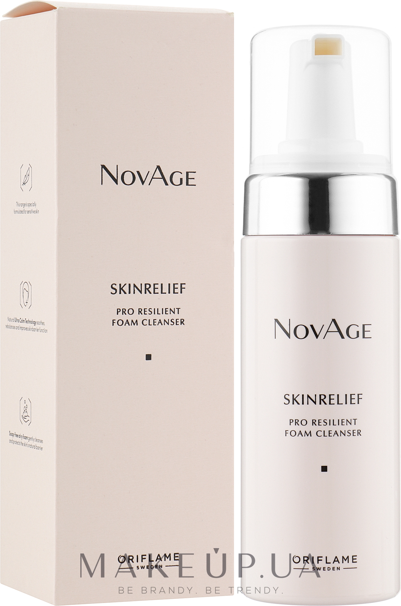 Очищувальна пінка-комфорт для обличчя - Oriflame NovAge Skinrelief Pro Resilient Foam Cleanser — фото 150ml
