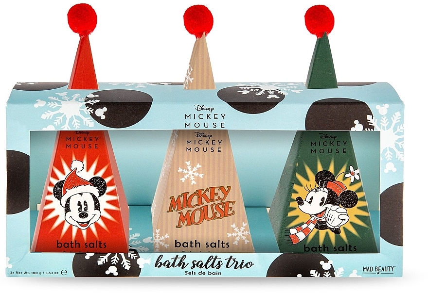 Набор - Mad Beauty Mickey Mouse Jingle All Way Bath Salts Trio (b/salt/3x100g) — фото N1