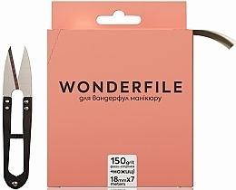 Парфумерія, косметика Файл-стрічка для пилки 160х18 мм, 150 грит, 7 метрів + ножиці - Wonderfile