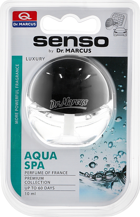 Освіжувач для автомобіля у пляшці "Аква СПА" - Dr.Marcus Senso Luxury Aqua Spa — фото N1