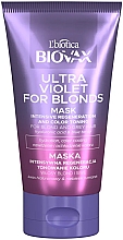 Інтенсивно відновлювальна тонувальна маска для світлого і сивого волосся - Biovax Ultra Violet For Blonds Intensive Regeneration And Color Toninng Mask — фото N1
