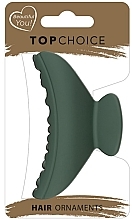 Заколка-краб для волосся, матова, зелена, 26850 - Top Choice Hair Claw — фото N1