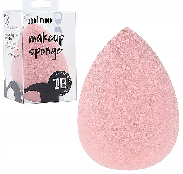 Спонж-капля для макияжа, светло-розовый - Tools For Beauty MiMo Raindrop Sponge Pink — фото N1