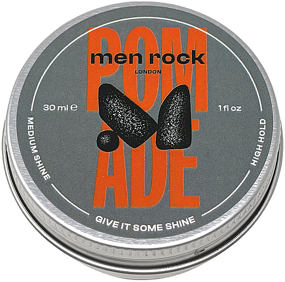 Помада для волосся, сильна фіксація - Men Rock Pomade High Hold Medium Shine — фото N3