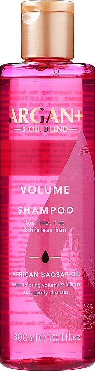 Шампунь для об'єму тонкого та ослабленого волосся - Argan+ Volume Shampoo African Baobab Oil — фото N1