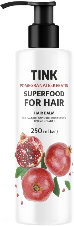 Бальзам для окрашенных волос "Гранат и кератин" - Tink SuperFood For Hair Pomegranate & Keratin Balm