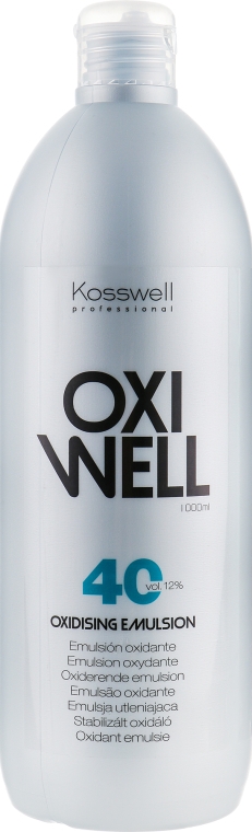 Окислительная эмульсия, 12% - Kosswell Professional Equium Oxidizing Emulsion Oxiwell 12% 40 vol — фото N3