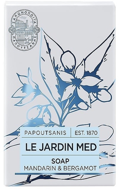 Мыло "Мандарин и бергамот" - Papoutsanis Le Jardin Med Bar Soap — фото N1