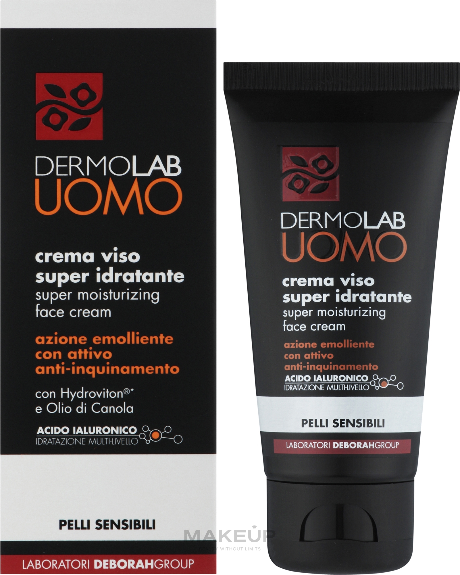 Суперзволожувальний крем для обличчя - Dermolab Uomo Moisturizing Face Cream — фото 50ml