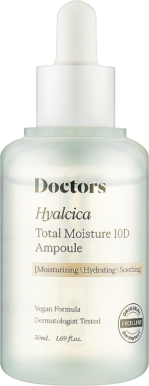 Увлажняющая сыворотка с 10 формами гиалуроновой кислоты и центеллой - Doctors Hyalcica Total Moisture 10 D Ampoule — фото N1