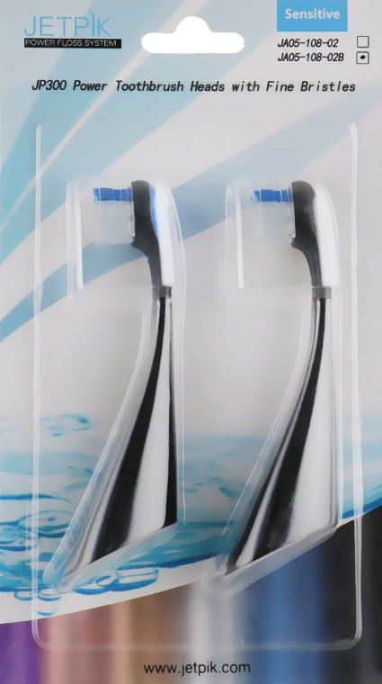 Насадка для зубної щітки для чутливих зубів - Jetpik JP300 Sensitive Black — фото N1