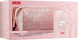 Парфумерія, косметика Набір - Pupa Glitter Lab Happiness Potion (bag + milk/200 ml + cream/200ml)