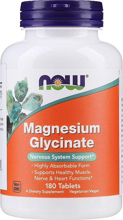 Харчова добавка "Магній гліцинат", 100 мг - Now Foods Magnesium Glycinate — фото N1