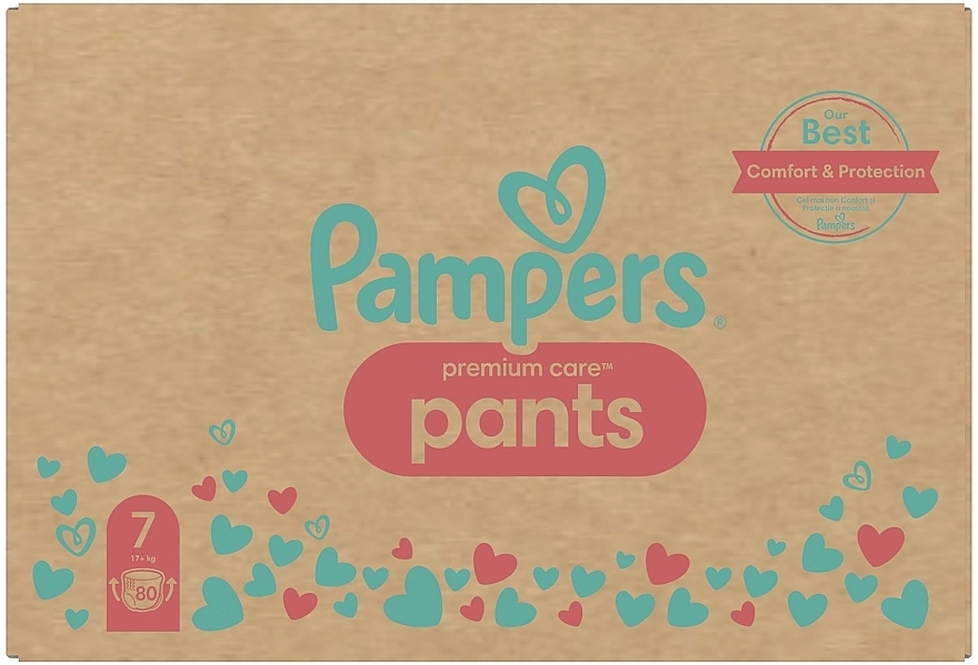 Подгузники-трусики Premium Care Pants, размер 7, 17+ кг, 80 шт. - Pampers — фото N2