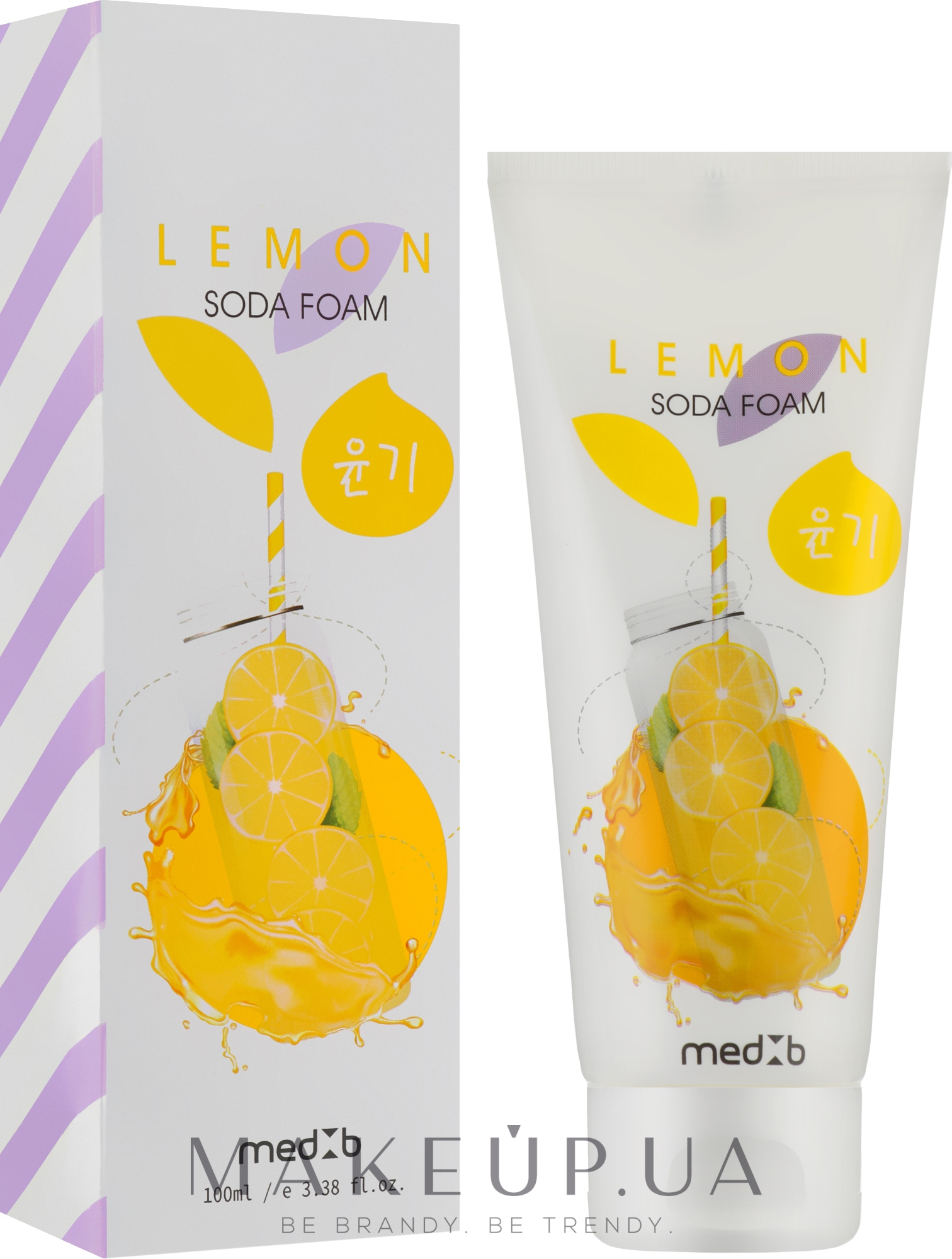Пінка з содою та екстрактом лимона для вмивання обличчя   - MED B Lemon Soda Foam — фото 100ml